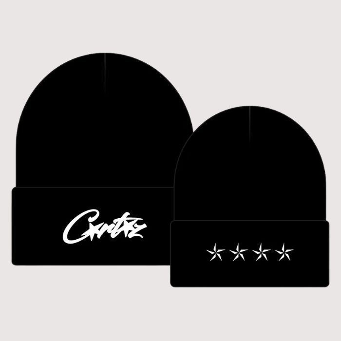 Corteiz 4Allstarz Folded Beanie Black