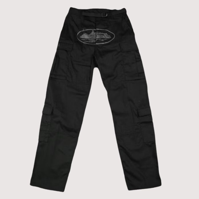 Corteiz Guerillaz Cargos Triple Black