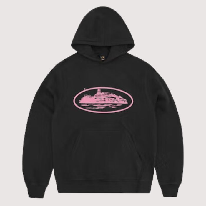 Corteiz Alcatraz V2 Hoodie Black/Pink