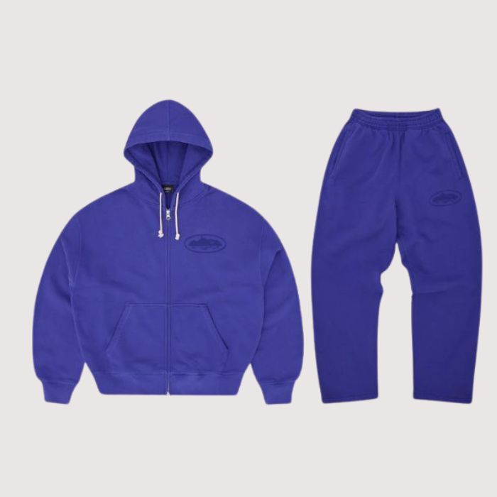 Corteiz Island Knockout Zip Tracksuit Indigo Blue