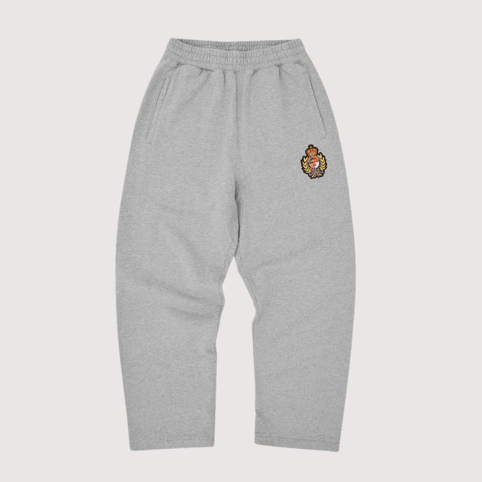 Royale Crest Open Hem Sweatpant Heather Grey
