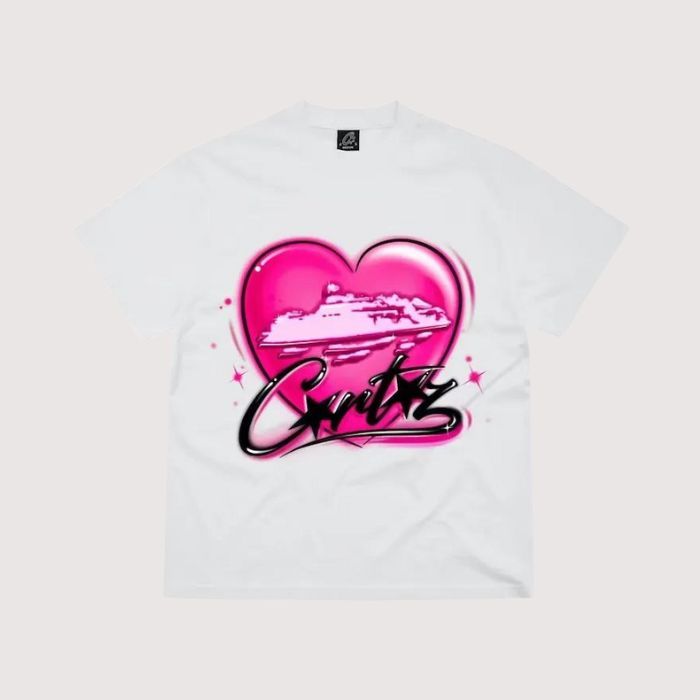 Corteiz Alcatraz Heart Tee White