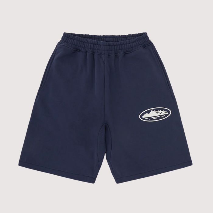Island Puff Print Sweatshort Navy