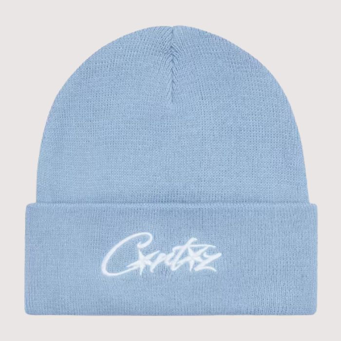 Corteiz Allstarz Folded Beanie Baby Blue