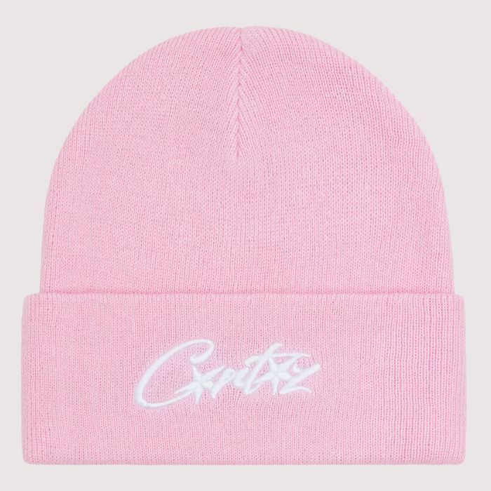 Corteiz Allstarz Folded Beanie Pink