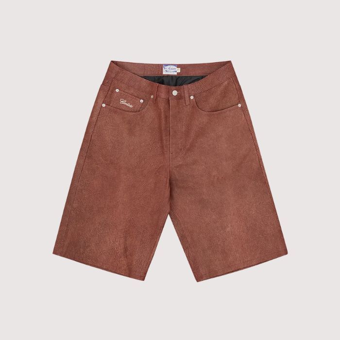 Corteiz Ardwear Leather Short Rust