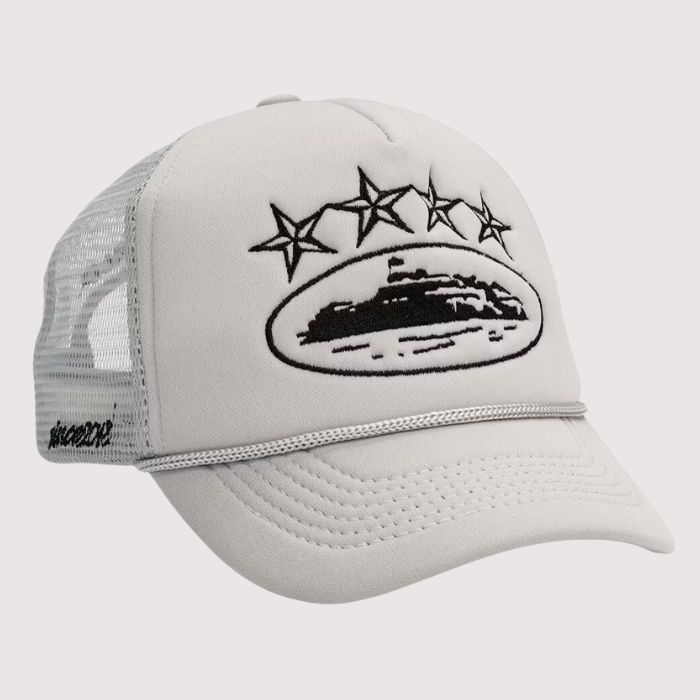 Corteiz 4Starz Alcatraz Trucker Hat Grey