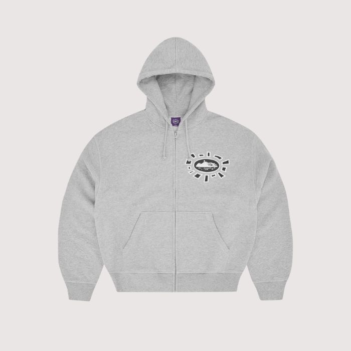 Corteiz Alweiz Zip Hoodie Heather Grey