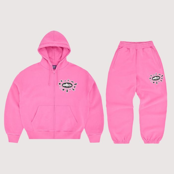 Corteiz Alweiz Zip Tracksuit Pink