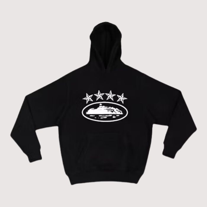 Corteiz 4Starz Alcatraz Hoodie Black