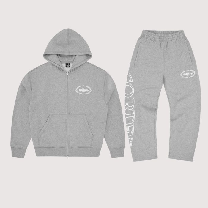 Superior Royale Zipper Tracksuit Heather Grey