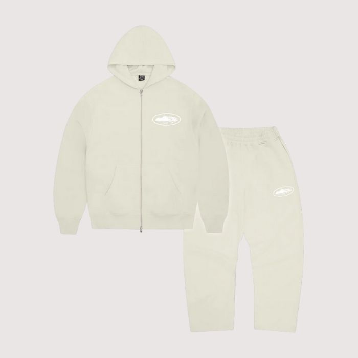 Cortiez Island Puff Print Tracksuit Off White