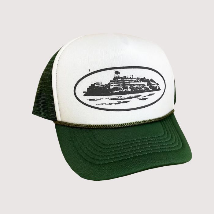 Corteiz Alcatraz Trucker Hat Green