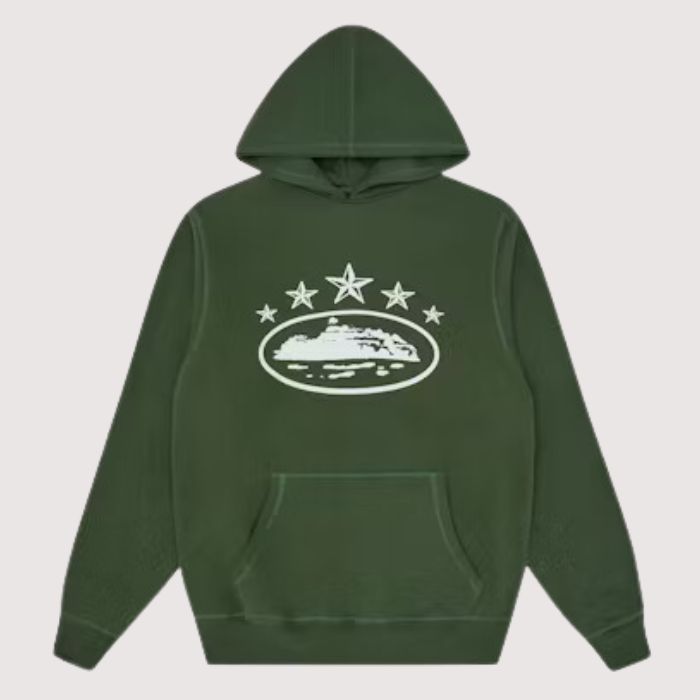 Corteiz 5 Starz Alcatraz Hoodie Green