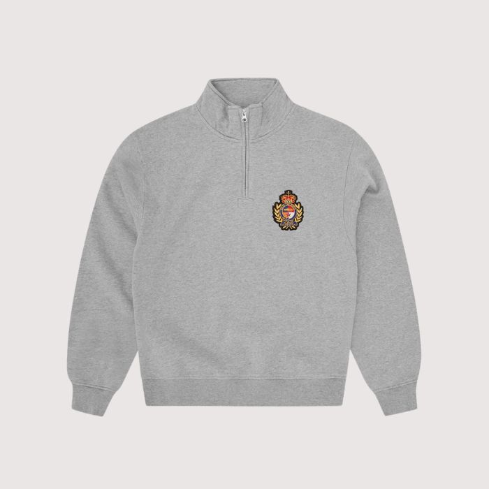 Royale Crest Quarter Zip Heather Grey