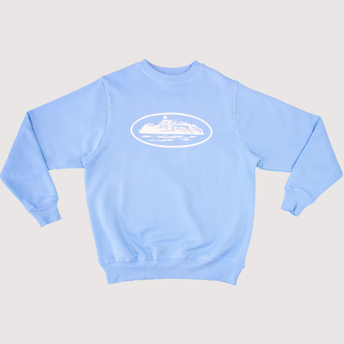 Corteiz Alcatraz Crewneck Sweatshirt Baby Blue