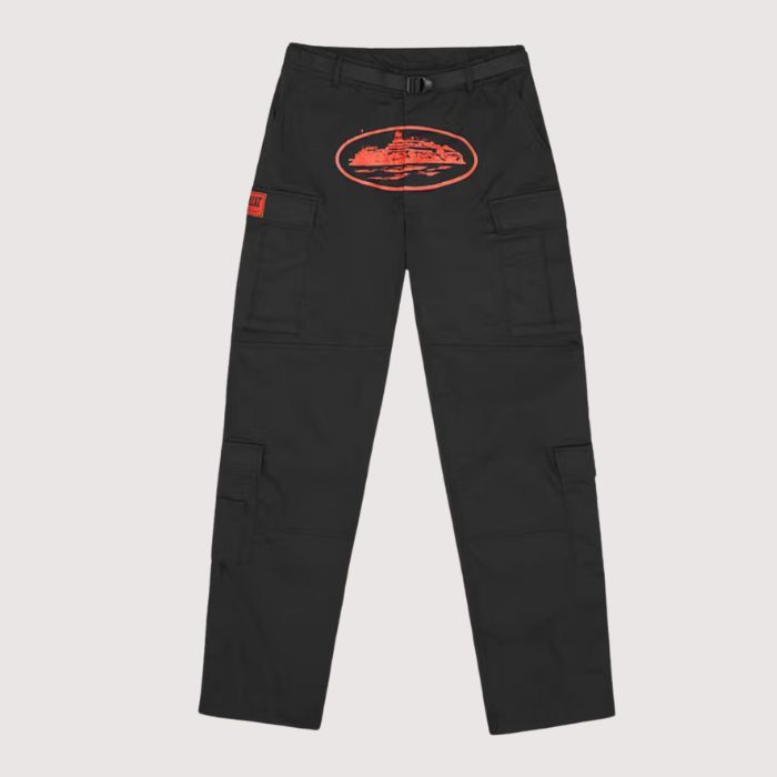 Corteiz Guerillaz Cargos Black/Red