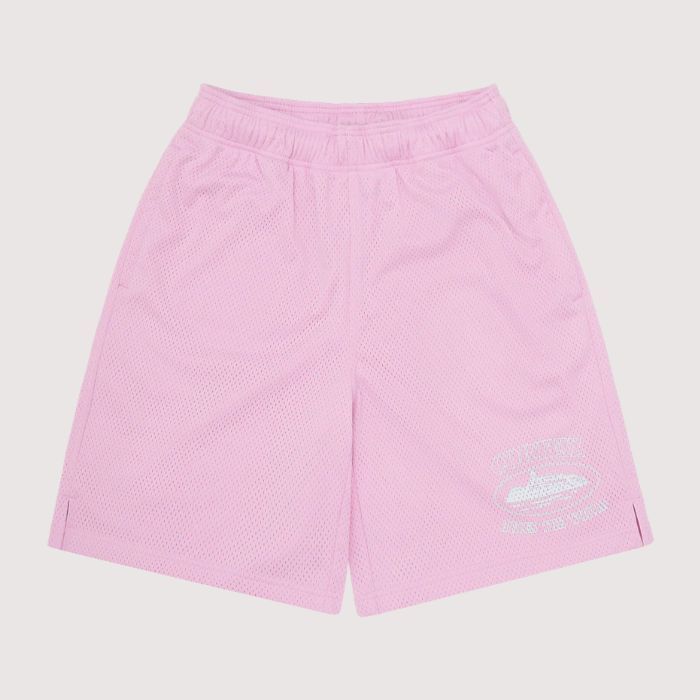 Corteiz OG Alcatraz Mesh Shorts Pink