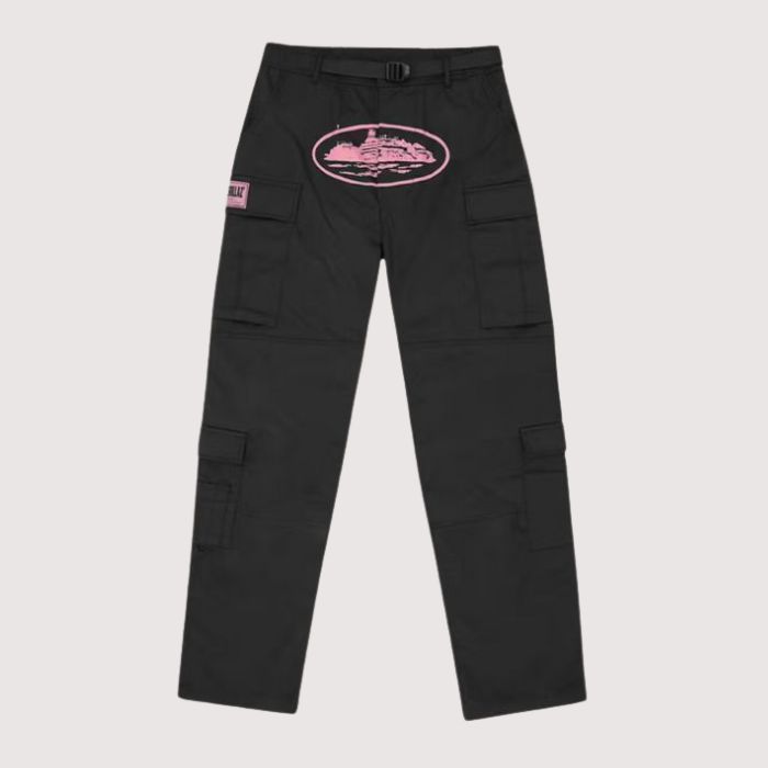 Corteiz Guerillaz Cargo Pant Black/Pink