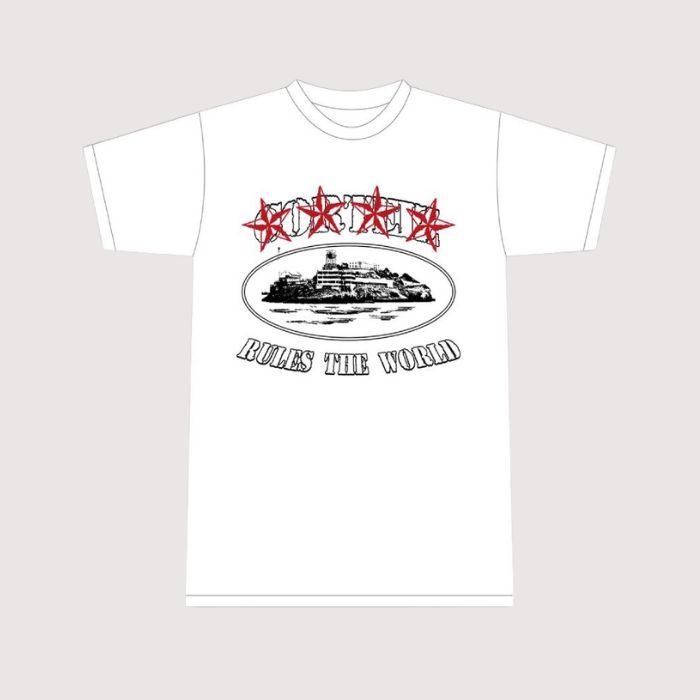 Corteiz 4Starz Alcatraz T-shirt White