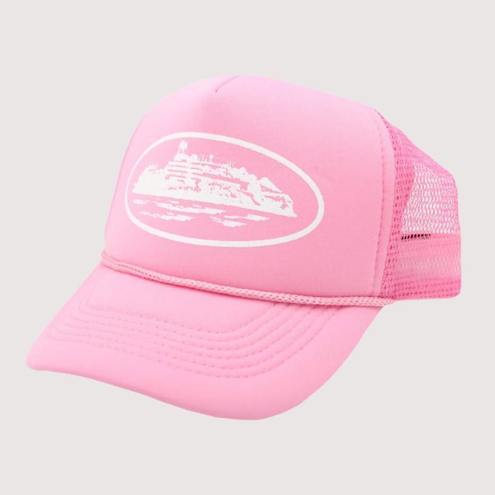 Corteiz Alcatraz Trucker Hat Pink