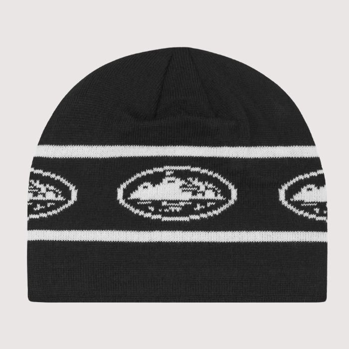 Corteiz Repeat Alcatraz Beanie Black
