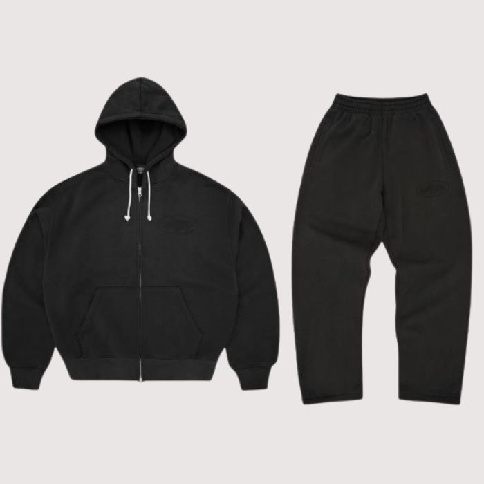 Corteiz Island Knockout Zip Tracksuit Black
