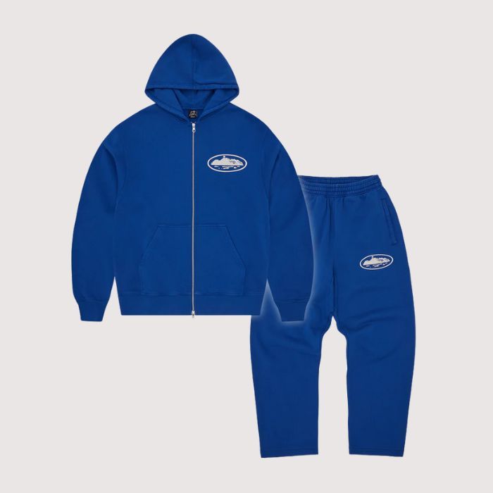 Island Puff Print Tracksuit Washed Royal