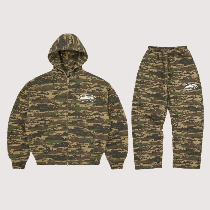 Corteiz Island Puff Print Zip Tracksuit Digi Camo