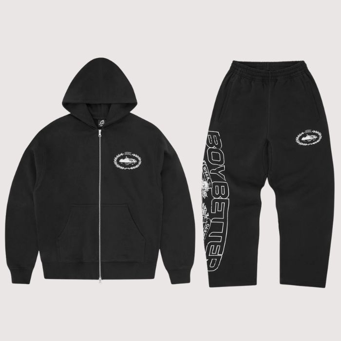Corteiz Bbk Royale Zip Tracksuit Black