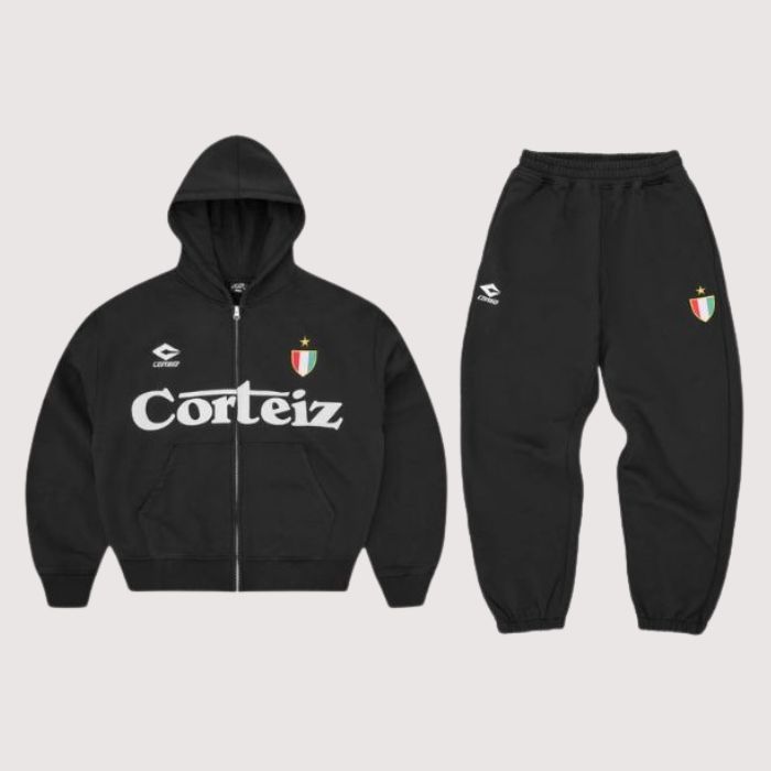 Corteiz Ghini Zip Tracksuit Black