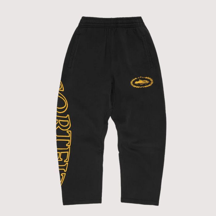 Superior Royale Open Hem Pant Black / Yellow