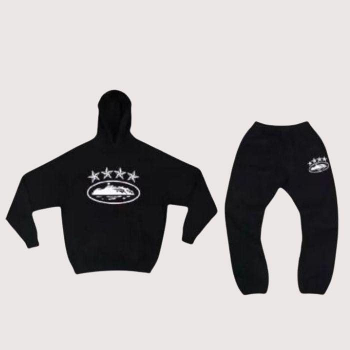 Corteiz Tracksuit Black 4 Star